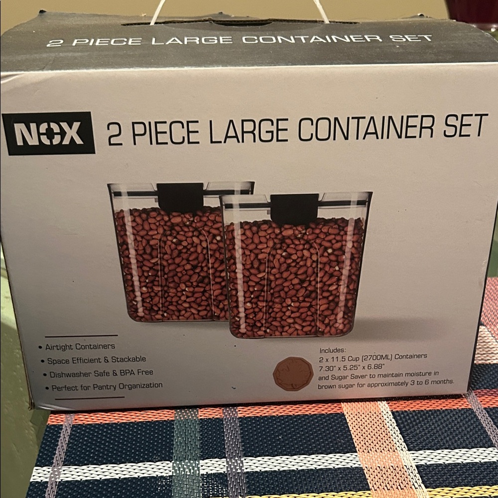 NOX 2 Piece Large Container Set - Black